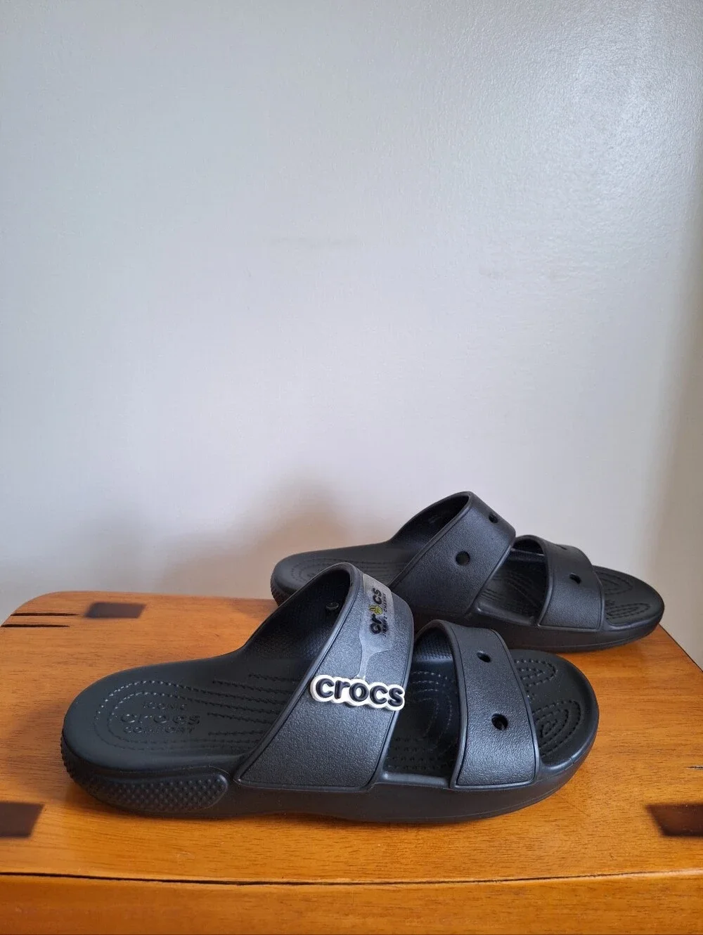 Crocs Classic Two-Strap Sandal Women's Black Size 8
